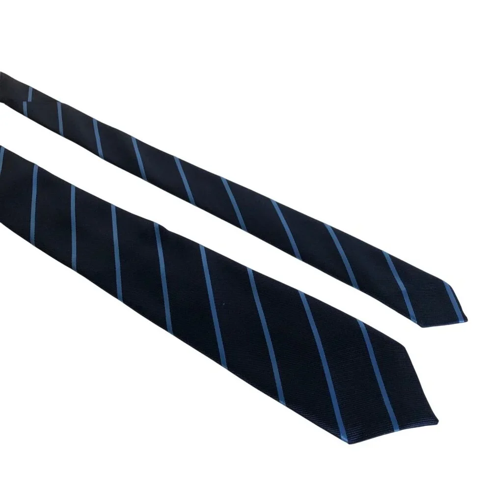 The Childrens Place Boys Blue Striped Polyester Necktie 8-14 Years